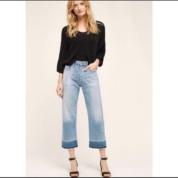 Citizens of Humanity High Waisted Cropped Jeans - Picture 1 of 7
